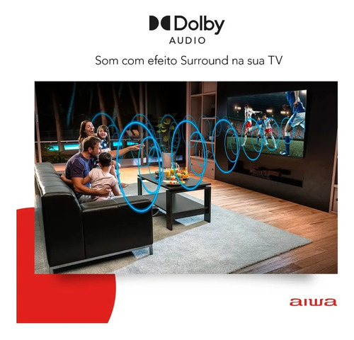 Smart TV AIWA 32” Android HD Borda Ultrafina HDR10 Dolby Áudio AWS-TV-32-BL-02-A