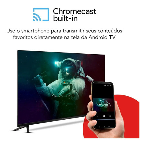 Smart TV AIWA 32” Android HD Borda Ultrafina HDR10 Dolby Áudio AWS-TV-32-BL-02-A