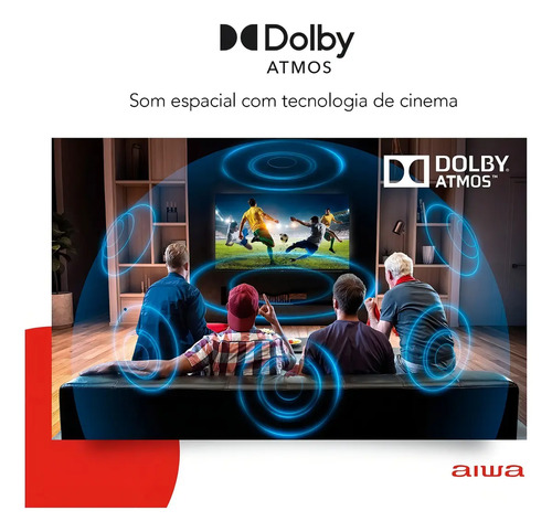 Smart TV AIWA 55” Android 4K Borda Ultrafina Dolby Vision&Atmos AWS-TV-55-BL-01-A
