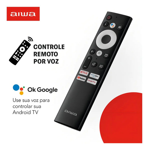 Smart TV AIWA 55” Android 4K Borda Ultrafina Dolby Vision&Atmos AWS-TV-55-BL-01-A