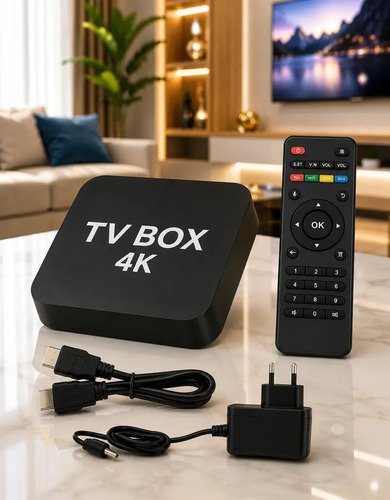 Smart Tv Box Android 10 4k Wi-fi 2gb Ram 16gb Netflix Prime Preto Padrão