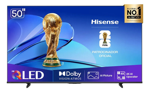 Smart tv hisense hi qled 4k 50 polegadas com processador ai
