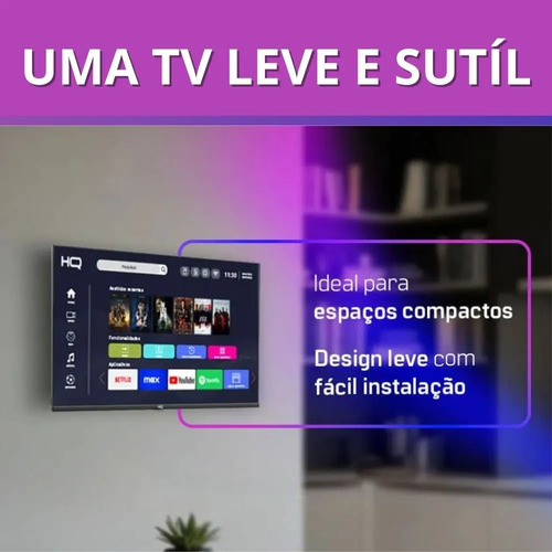 Smart Tv Hq 24 Led 3 Hdmi 2 Usb Wi-fi Android Hqs24nkhm