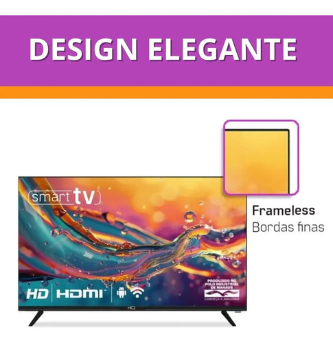 Smart Tv Hq 24 Led 3 Hdmi 2 Usb Wi-fi Android Hqs24nkhm