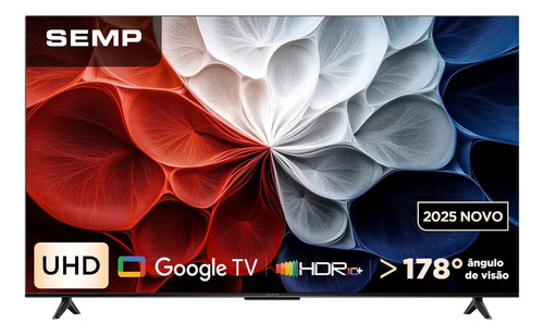Smart tv led hva 65 android tv uhd 4k semp 65s62 google tv b
