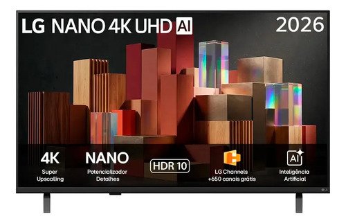 Smart tv lg 43 4k ultra hd nano ai magic webos 26 43un85