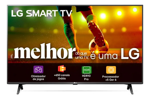 Smart TV LG 43"Full HD, Processador A5 Ger6, AI, Alexa e webOS 23 - 43LR6700PSA