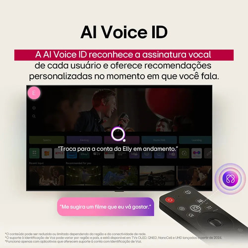 Smart TV LG OLED evo AI C5 4K 48 polegadas 2025 Processador α9 AI Ger 8 webOS 25 Intensificador de Brilho
