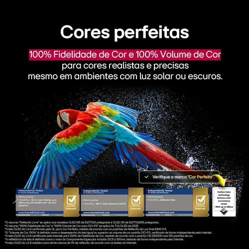 Smart TV LG OLED evo AI C5 4K 48 polegadas 2025 Processador α9 AI Ger 8 webOS 25 Intensificador de Brilho