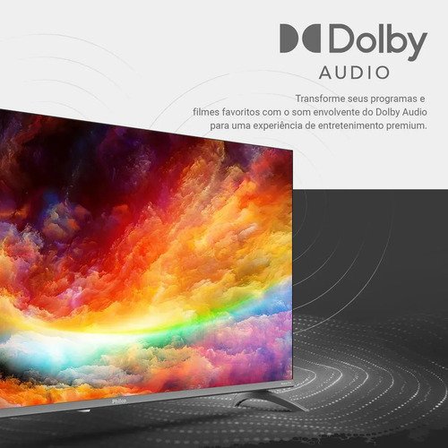 Smart TV Philco 50" Polegadas 4K UHD Roku TV HDR10 Dolby Audio WiFi P50CRB