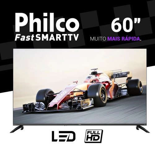 Smart TV Philco 60" P60VIK 4K UHD LED Roku Dolby Audio Wi-Fi HDR10