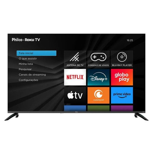 Smart TV Philco 60" P60VIK 4K UHD LED Roku Dolby Audio Wi-Fi HDR10