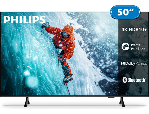 Smart tv philips 50 4k 50pug7300 comando de voz bluetooth