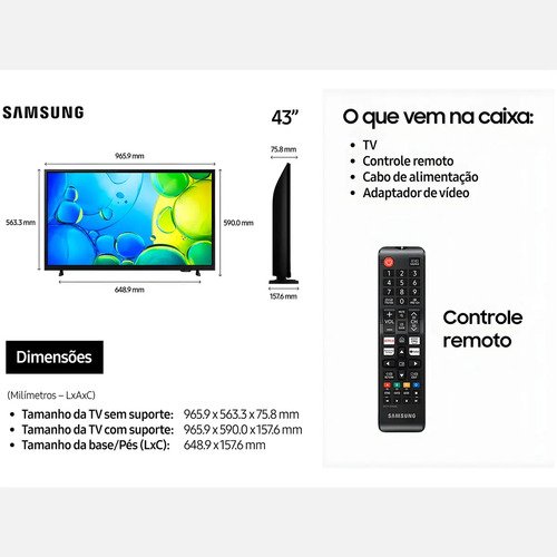 Smart Tv Samsung 43 Ls43f6000fgxzd Full Hd Led 110v/220v