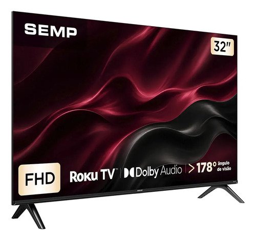 Smart Tv Semp 32 Polegadas Led Full Hd S42r Roku Tv Wi-Fi Dolby Audio Brilho Até 220 Nits 32s42r