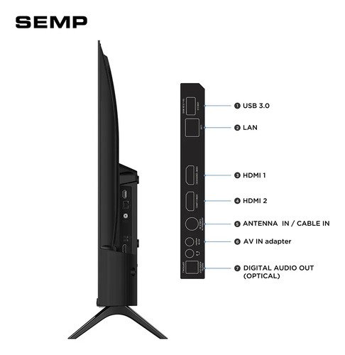 Smart Tv Semp 32 Polegadas Led Full Hd S42r Roku Tv Wi-Fi Dolby Audio Brilho Até 220 Nits 32s42r