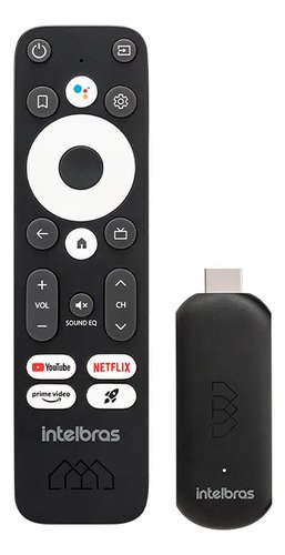 Smart tv stick full hd intelbras preto padrao