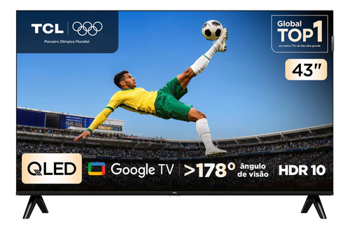 Smart tv tcl 43 polegadas full hd qled s5k wifi bluetooth go