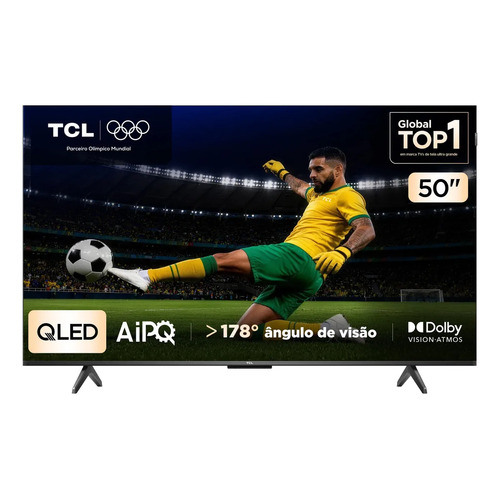 Smart tv tcl 50 polegadas qled 4k p7k wifi bluetooth google