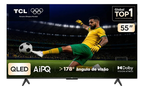 Smart tv tcl 55 polegadas qled 4k p7k wifi bluetooth google