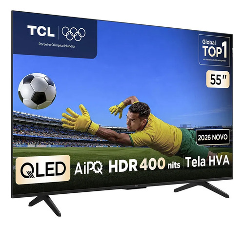 Smart TV TCL 55 Polegadas QLED 4K P7L WiFi Bluetooth Google TV HDR10+ 120 Hz VRR AIPQ 55P7L