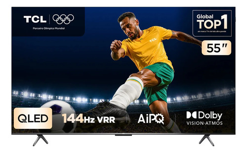 Smart tv tcl 55 polegadas qled 4k p8k wifi bluetooth google