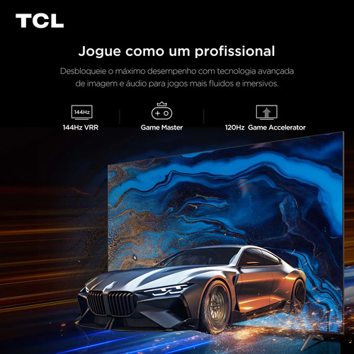 Smart TV TCL 55 Polegadas QLED Mini LED 4K C6K WiFi Bluetooth Google TV 4 HDMI 144Hz HDR10+ 55C6K