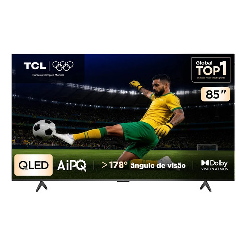 Smart tv tcl 85 polegadas qled 4k p7k wifi bluetooth google 1