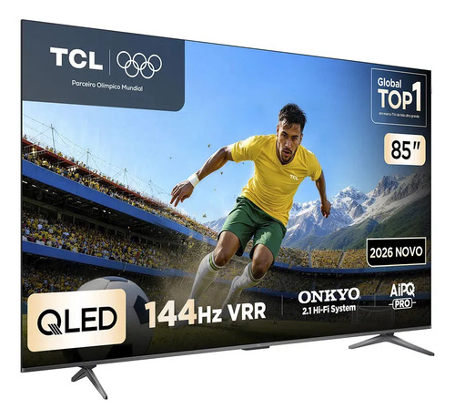 Smart TV TCL 85 Polegadas QLED 4K P8L WiFi Bluetooth Google TV HDR10+ 144 Hz VRR 85P8L