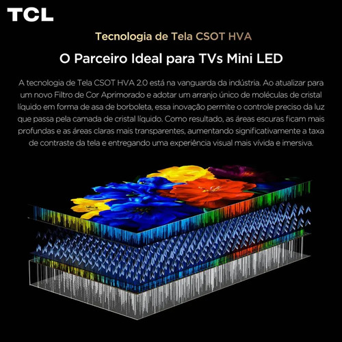 Smart TV TCL 85 Polegadas QLED 4K P8L WiFi Bluetooth Google TV HDR10+ 144 Hz VRR 85P8L