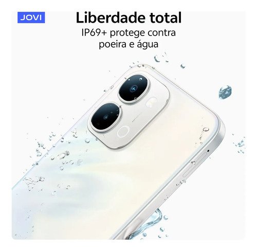 Smartphone Jovi Y31 256GB 16GB RAM (8+8GB RAM expansível) Câmera 50mp Bateria 7200mah - Preto