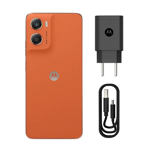 Smartphone Motorola Moto G06 - 128gb 12gb (4gb Ram + 8gb Ram Boost) E Camera 50mp Com Ai Bateria De 5200 Mah Tela 6.9 - Laranja