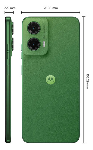 Smartphone Motorola Moto g35 5G - 128GB 12GB (4GB RAM+8GB Ram Boost) e Camera 50MP com AI NFC Tela 6.7" com Superbrilho - Verde - Vegan Leather