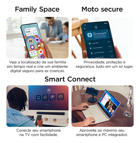 Smartphone Motorola Moto g35 5G - 128GB 12GB (4GB RAM+8GB Ram Boost) e Camera 50MP com AI NFC Tela 6.7" com Superbrilho - Verde - Vegan Leather