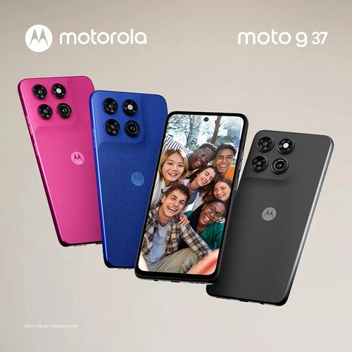 Smartphone Motorola Moto G37 5G - 128GB 4GB RAM + 8GB RAM Boost, Camera 50MP com editor magico, Bateria de 5200 mAh e tela 6.7" 120Hz, NFC - Grafite
