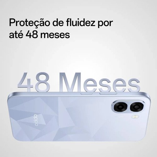 Smartphone OPPO A6t 128GB 12GB RAM (4GB + 8GB RAM Virtual) Bateria Gigante 6500 mAh Câmera AI Violeta