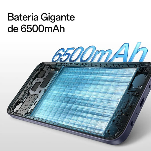 Smartphone OPPO A6t 128gb, 12gb Ram (4gb + 8gb Virtual Ram), Bateria Gigante de 6500mAh, Processador Snapdragon, Tela 120Hz, AI Câmera, IP64 - Azul Cristal