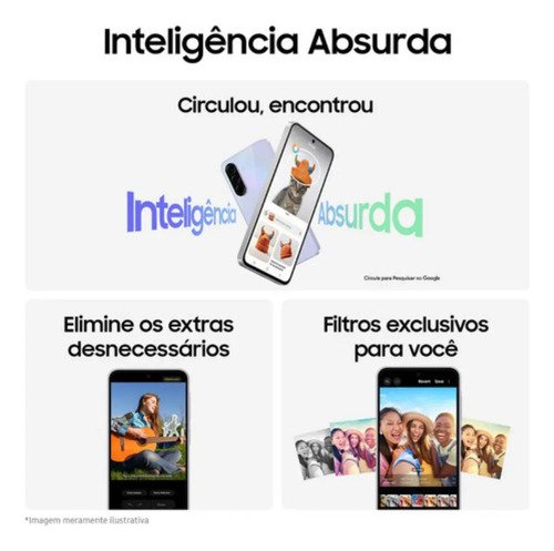Smartphone Samsung Galaxy A36 5g 128gb 6gb Ram Câmera Tripla De Até 50mp Selfie De 12mp Ip67 Super Amoled 6.7'' Nfc Recursos Ai Android E Segurança Snapdragon - Violeta