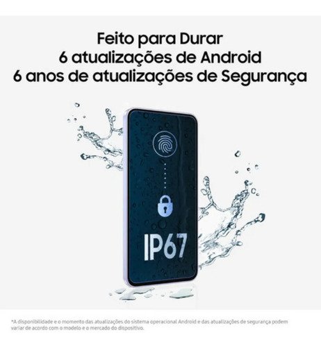 Smartphone Samsung Galaxy A36 5g 128gb 6gb Ram Câmera Tripla De Até 50mp Selfie De 12mp Ip67 Super Amoled 6.7'' Nfc Recursos Ai Android E Segurança Snapdragon - Violeta