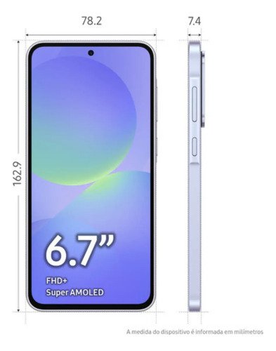 Smartphone Samsung Galaxy A36 5g 128gb 6gb Ram Câmera Tripla De Até 50mp Selfie De 12mp Ip67 Super Amoled 6.7'' Nfc Recursos Ai Android E Segurança Snapdragon - Violeta