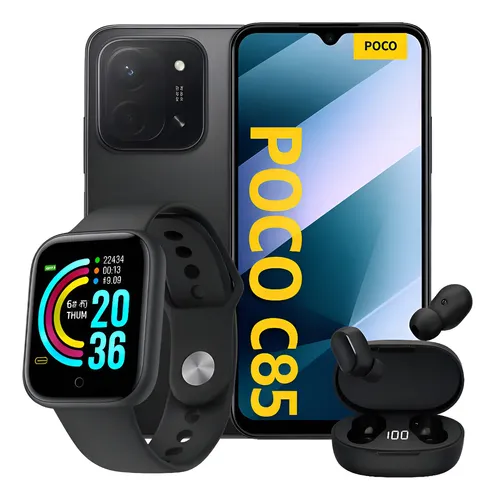 Smartphone xiaomi poco c85 256gb 2chip brinde fone relogio