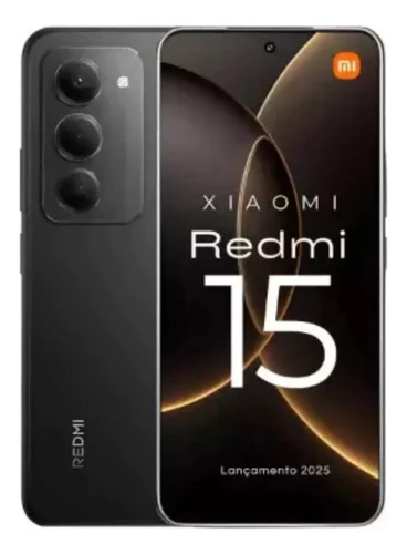 Smartphone xiaomi redmi 15 8gb 256gb tela 69 144hz bateria 7