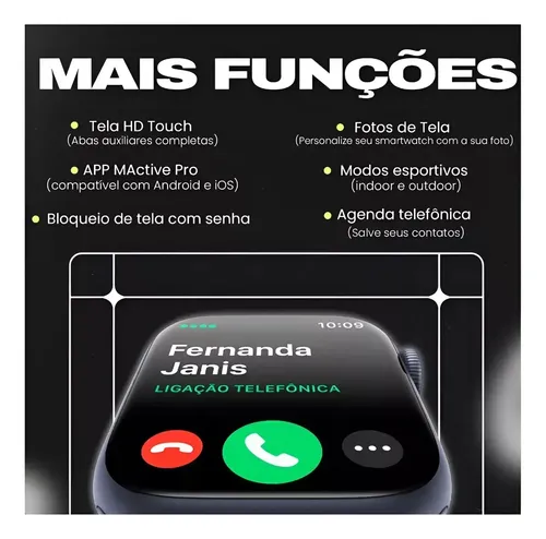 Smartwatch A Prova D'água Mede Pressão Arterial Gps Strava