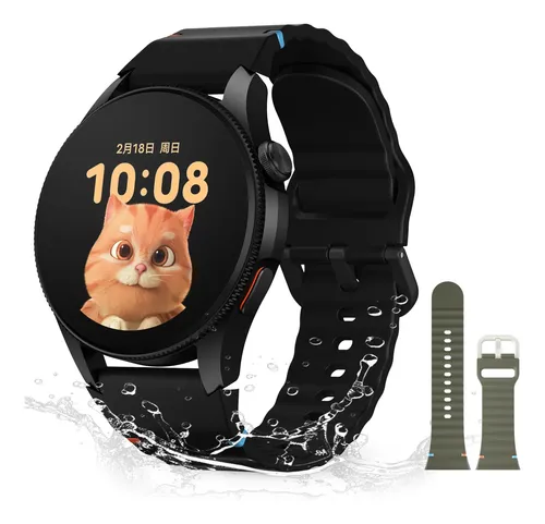 Smartwatch aurafit g12 gps resistencia a agua 3atm preto