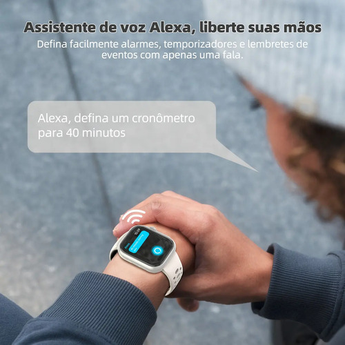Smartwatch Bettdow FB041 com GPS e Alexa Integrados Resistente à Água