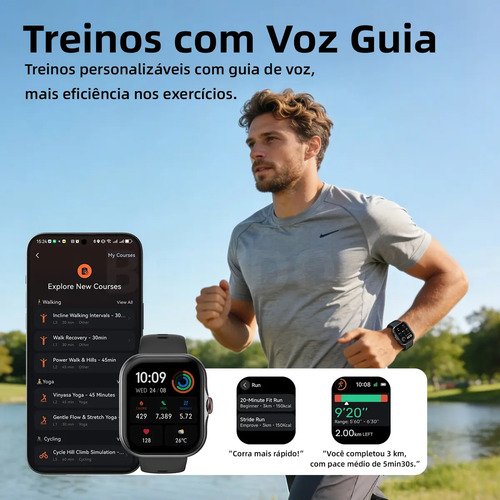 Smartwatch Bettdow Fb055 1.85" Esportivo Ia Gps 3atm Música Preto