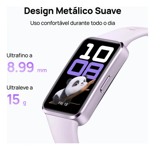 Smartwatch HUAWEI Band 10 Caixa de Polímeros Duráveis Análise do Sono em Nível Profissional Assistente de Bem-estar Emocional Relógio Smartwatch Compatível com Android e iOS Preto
