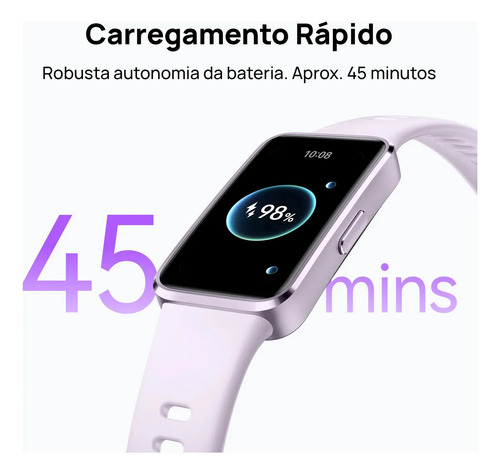 Smartwatch HUAWEI Band 10 Caixa de Polímeros Duráveis Análise do Sono em Nível Profissional Assistente de Bem-estar Emocional Relógio Smartwatch Compatível com Android e iOS Preto