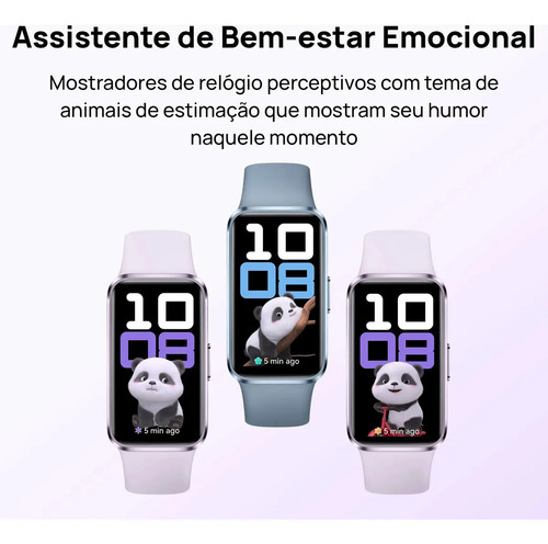 Smartwatch HUAWEI Band 10 Caixa de Polímeros Duráveis Análise do Sono em Nível Profissional Assistente de Bem-estar Emocional Relógio Smartwatch Compatível com Android e iOS Preto