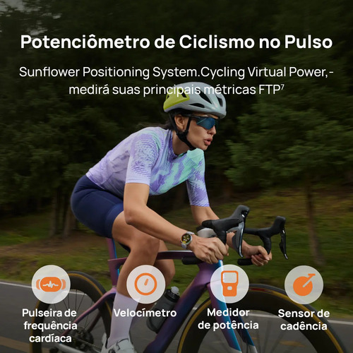 Smartwatch HUAWEI WATCH GT 6 46mm Potenciômetro de Ciclismo no Pulso Bateria com Autonomia de Até 21 Dias Bem-Estar Emocional Multidimensional Compatível com iOS e Android GPS Integrado Preto